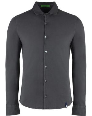 Drumohr Cotton Piqué Shirt - Black