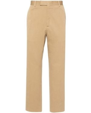 Gucci Web Detail Cotton Trousers - Natural