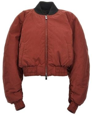 ANDAMANE 'Sierra' Cropped Bomber Jacket - Red