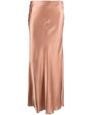 Forte Forte Viscose Satin Long Skirt - Pink