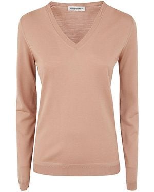 GOES BOTANICAL Long Sleeves V Neck Jumper - Pink