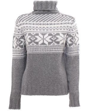 Kangra Cashmere High Neck - Grey