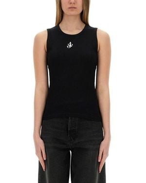 JW Anderson "Anchor Jwa" Logo Tank Top - Black