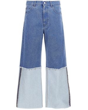 Marni Maxi Turn-Up Jeans - Blue