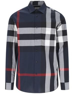 Burberry Shirts - Blue