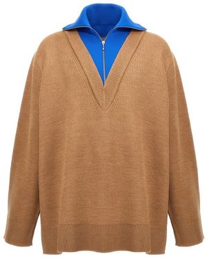 Jil Sander Half Zip Jumper - Orange