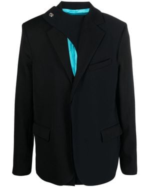 BOTTER Wool Single-Breasted Blazer - Blue