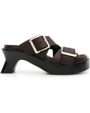 Loewe Ease Leather Sandals - Black
