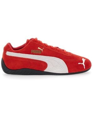 PUMA 'Speedcat' Trainers With Logo Print On The Side And Logo Lettering On The Side - Red