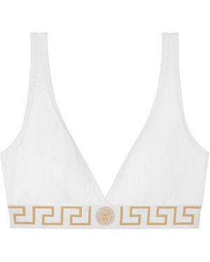 Versace Triangle Bra - White