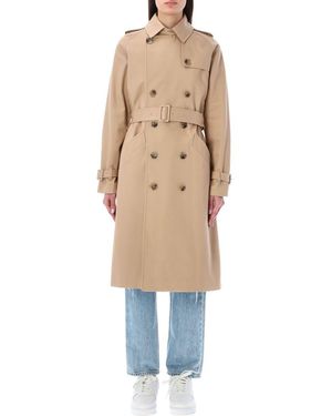 A.P.C. Classic Double-Breasted Trench Jacket - Natural