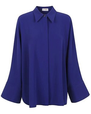 Alberto Biani Light And Stretch Cady Shirt - Blue