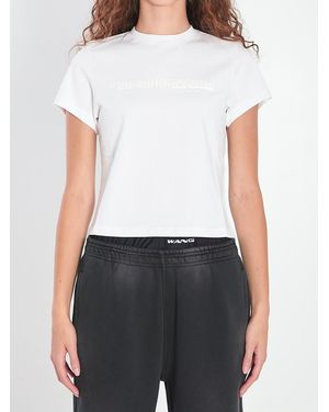 Alexander Wang Shrunken Logo T-Shirt - White