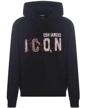 DSquared² Hoodie Sweatshirt "Scribble" - Blue