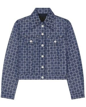Givenchy Monogram Denim Jacket - Blue