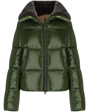 Save The Duck Moma Cropped Padded Jacket - Green