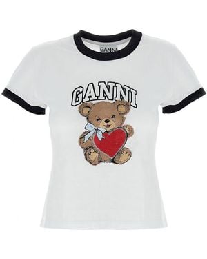 Ganni T-Shirts And Polos - White