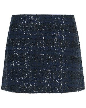 ROTATE BIRGER CHRISTENSEN Dark Polyester Miniskirt - Blue