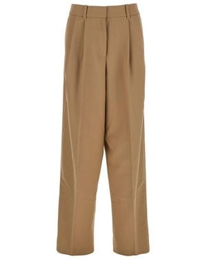 Michael Kors Tailored Trousers With Pleated Details - Natural