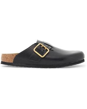 Birkenstock Boston Bold Leather Clog With Sab - Black