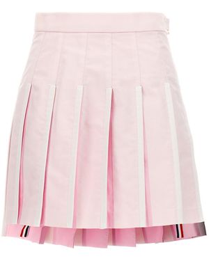 Thom Browne Pleated Oxford Skirt - Pink