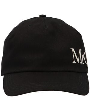 McQueen Logo Embroidery Cap - Black