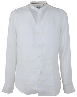 Dnl Korean Neck Shirt - White