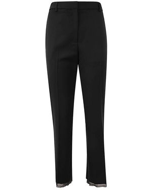 Ibrigu Flared Emobroidered Trousers - Black