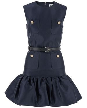 Self-Portrait Taffeta Mini Dress - Blue