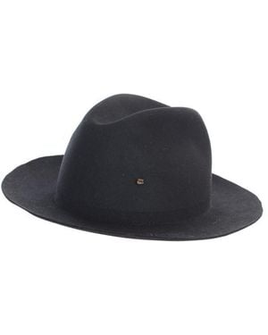 SUPERDUPER Drop Crown Raw Brim Nat Stone Stitch Detail Accessories - Blue