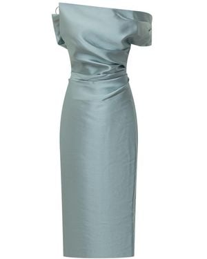 Solace London Ellison Midi Dress - Blue