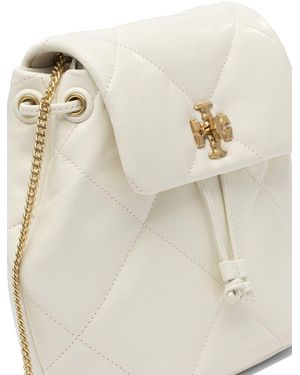 Tory Burch Kira Diamond Quilt Leather Mini Backpack - Natural