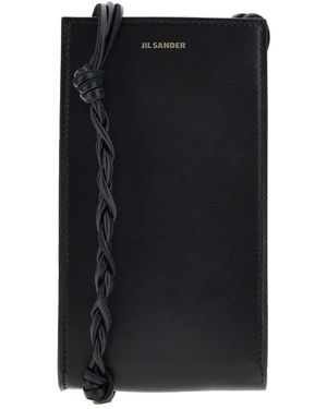 Jil Sander Nappa Leather Tangle Phone Case - Black