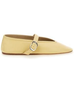 Le Monde Beryl 'Stella' Ballerinas With With Buckle Strap - Natural