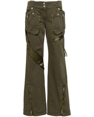 Blumarine Elegant Trousers With Statement Pockets - Green