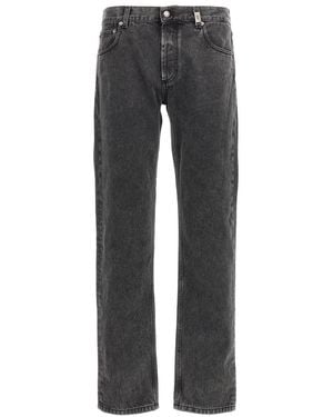 McQueen Metal Plate Jeans - Grey