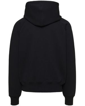 パーカー・フーディ Ami Black Hoodie With Embroidered Logo And Kangaroo Pocket Black Ami De Coeur Boxy Fit Hoodie | AMI PARIS