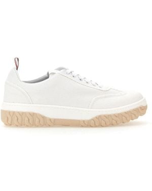 Thom Browne Cotton Canvas Trainer - White