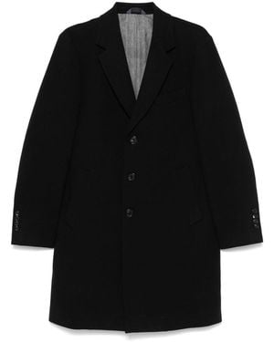 Circolo 1901 Long Single-Breasted Cotton Coat - Black