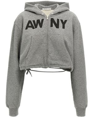 T By Alexander Wang Deconstructed Hoodie - Gray
