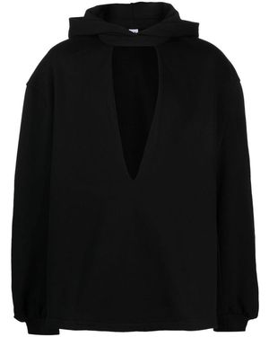 Random Identities Cutout Hoody - Black