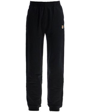 Maison Kitsuné Fox Head Jogging Trousers - Black