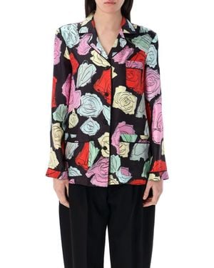 Marni Roses Print Pajama Shirt - White