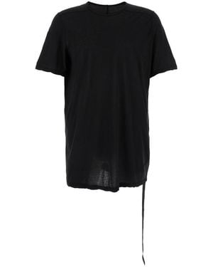 Rick Owens Crewneck T-Shirt With Oversized Band - Black