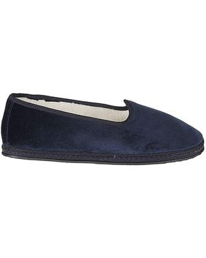PIEDÀTERRE VENEZIA Friulana Velvet Alpaca Slippers - Blue