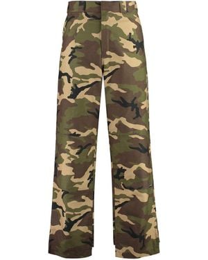 Palm Angels Cotton Trousers - Green