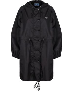 Prada Techno Fabric Raincoat - Black