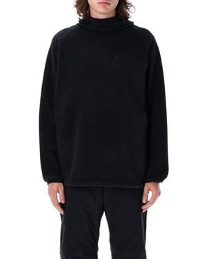 Snow Peak Double Face Fleece Hoodie - Black