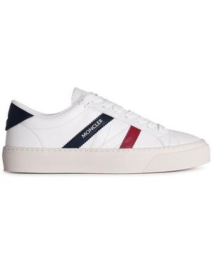 Moncler 'Monaco2' Leather Blend Trainers - White