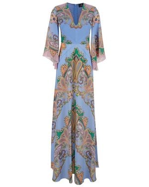 ワンピースその他 ETRO Cotton chemise dress with Paisley print Etro Cotton Chemise Dress With Paisley Print in White | Lyst